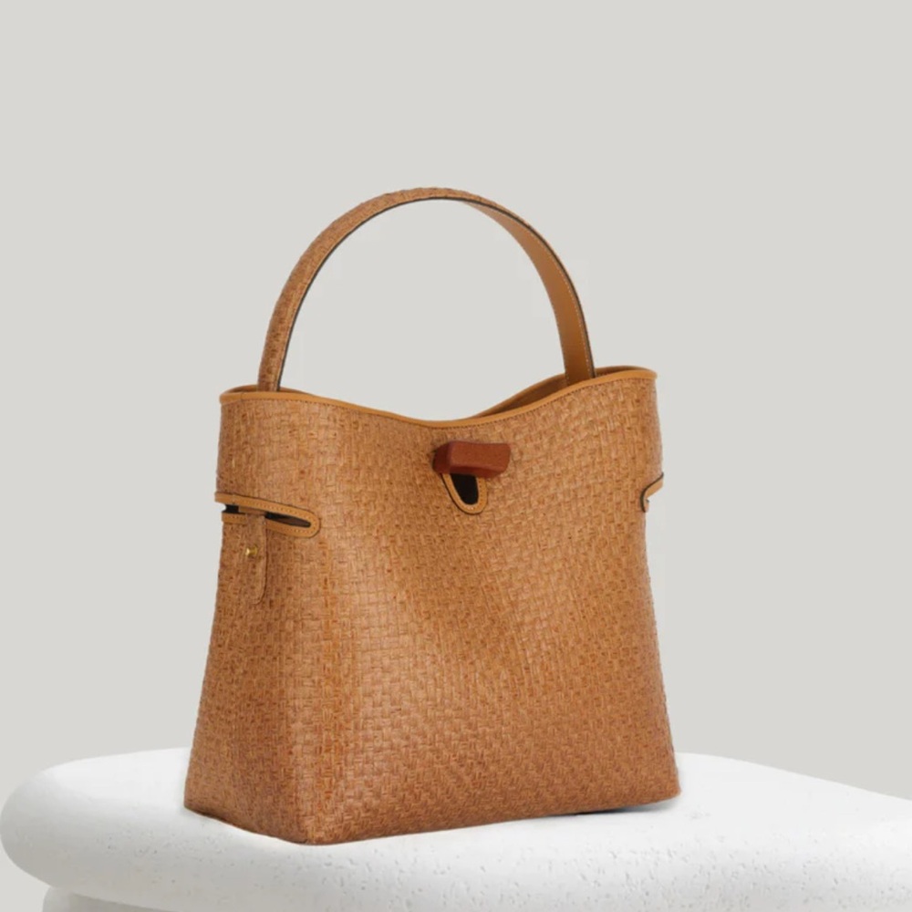 Culbia - Gaia Raffia large Shoulder Bag with Woven Textured